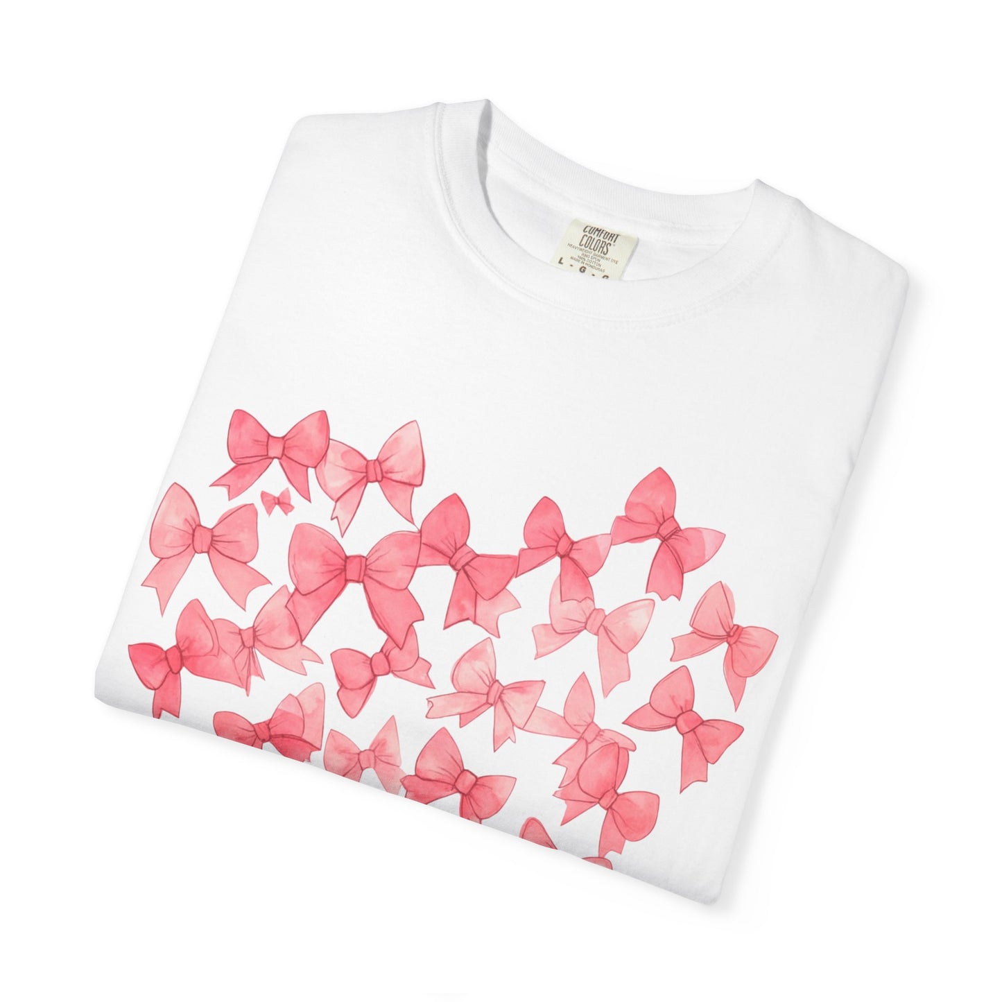 Butterfly Heart T-Shirt — Pink Watercolor Bow Heart Tee