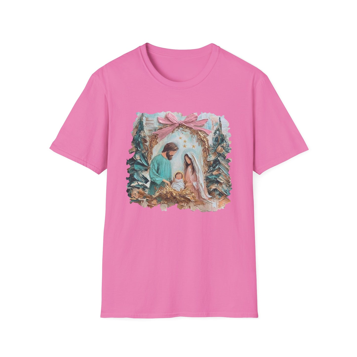 Nativity Scene T-Shirt — Mary, Joseph & Baby Jesus Christmas Tee