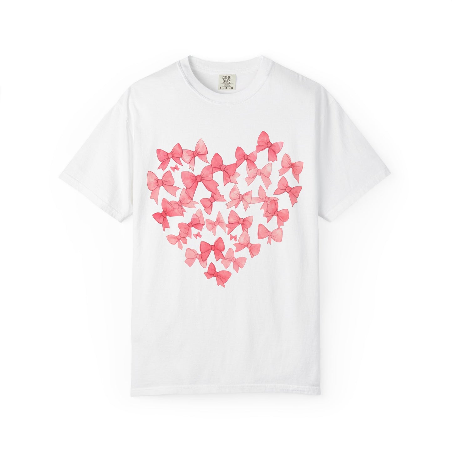 Butterfly Heart T-Shirt — Pink Watercolor Bow Heart Tee
