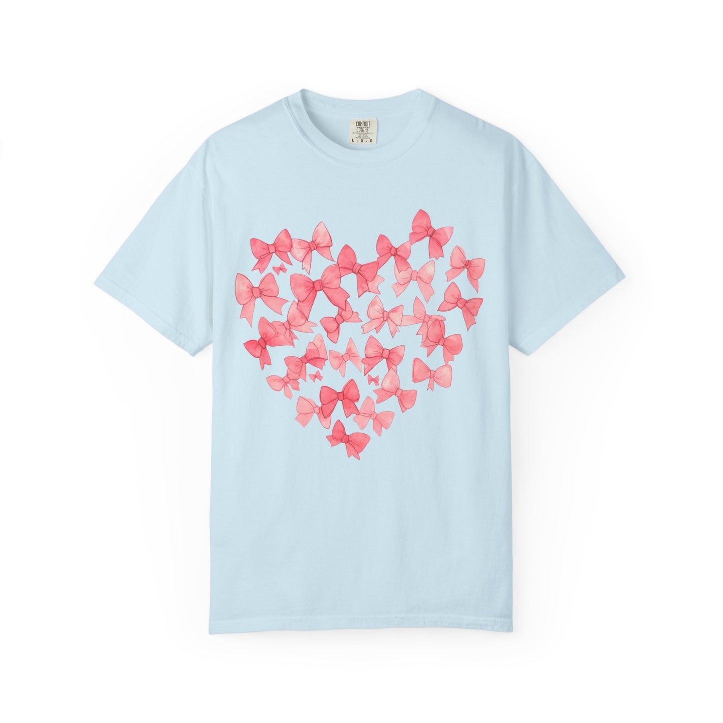 Butterfly Heart T-Shirt — Pink Watercolor Bow Heart Tee