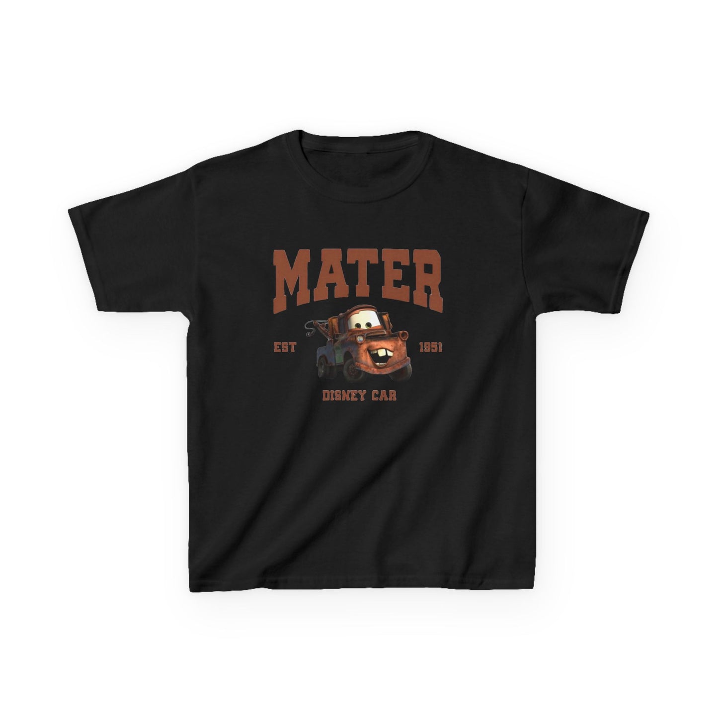 Kids Tee — "Mater" Disney Cars Graphic T-Shirt