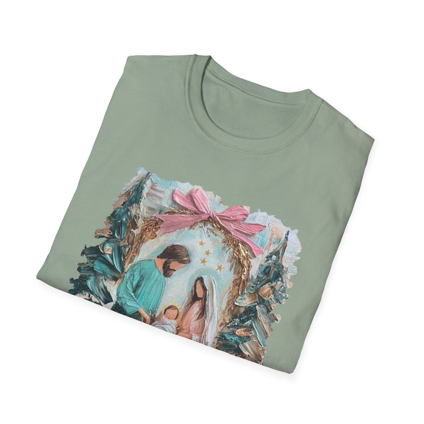 Nativity Scene T-Shirt — Mary, Joseph & Baby Jesus Christmas Tee