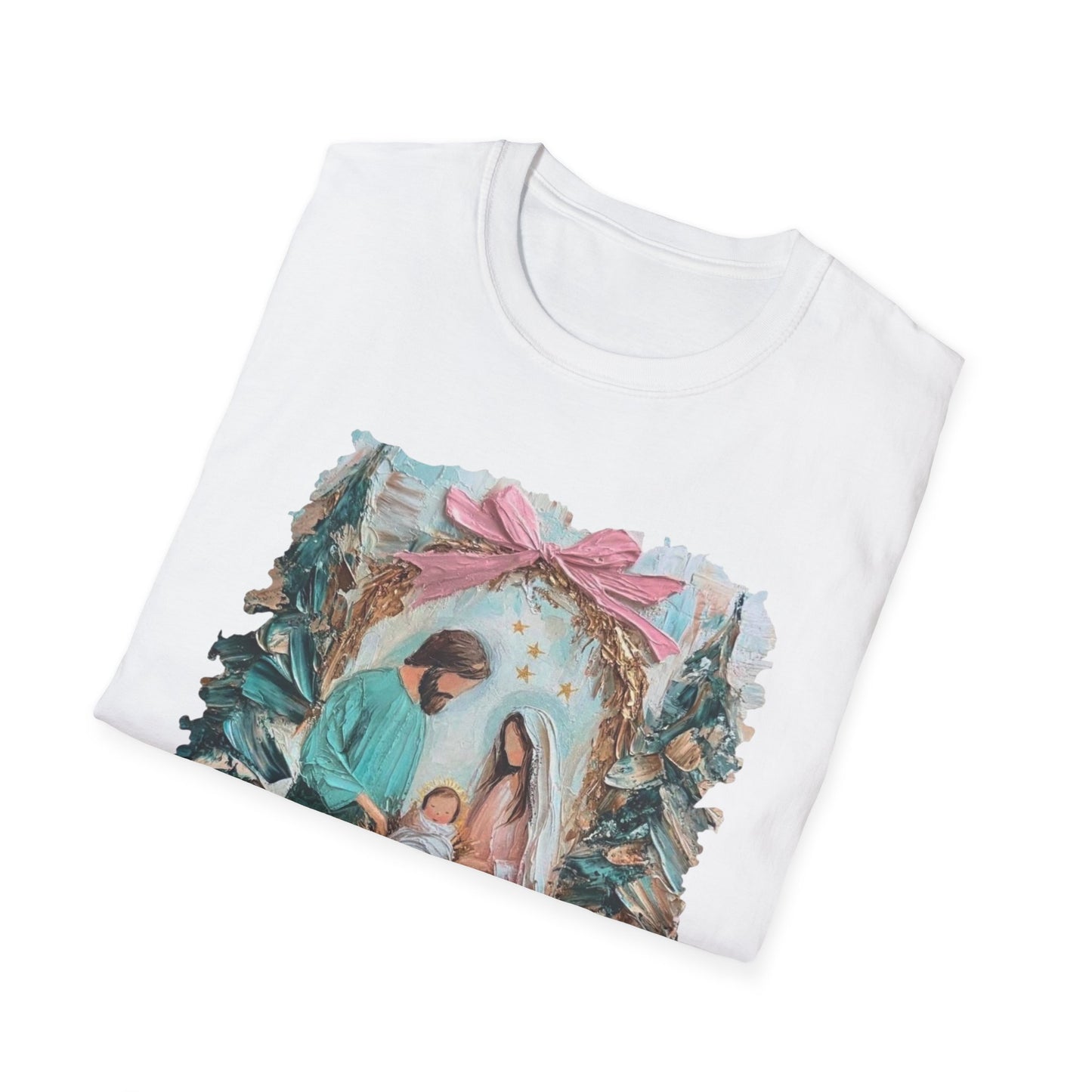 Nativity Scene T-Shirt — Mary, Joseph & Baby Jesus Christmas Tee