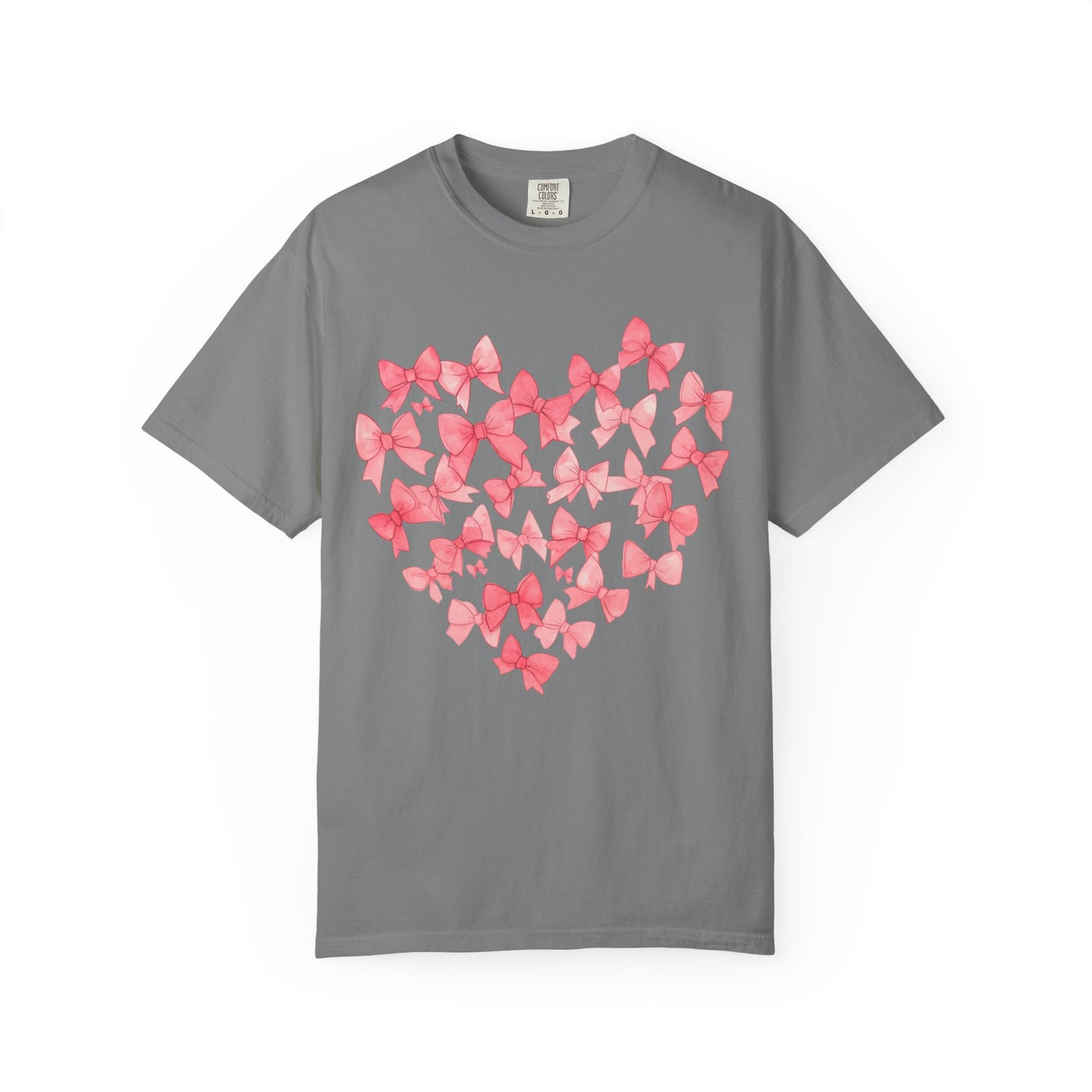 Butterfly Heart T-Shirt — Pink Watercolor Bow Heart Tee