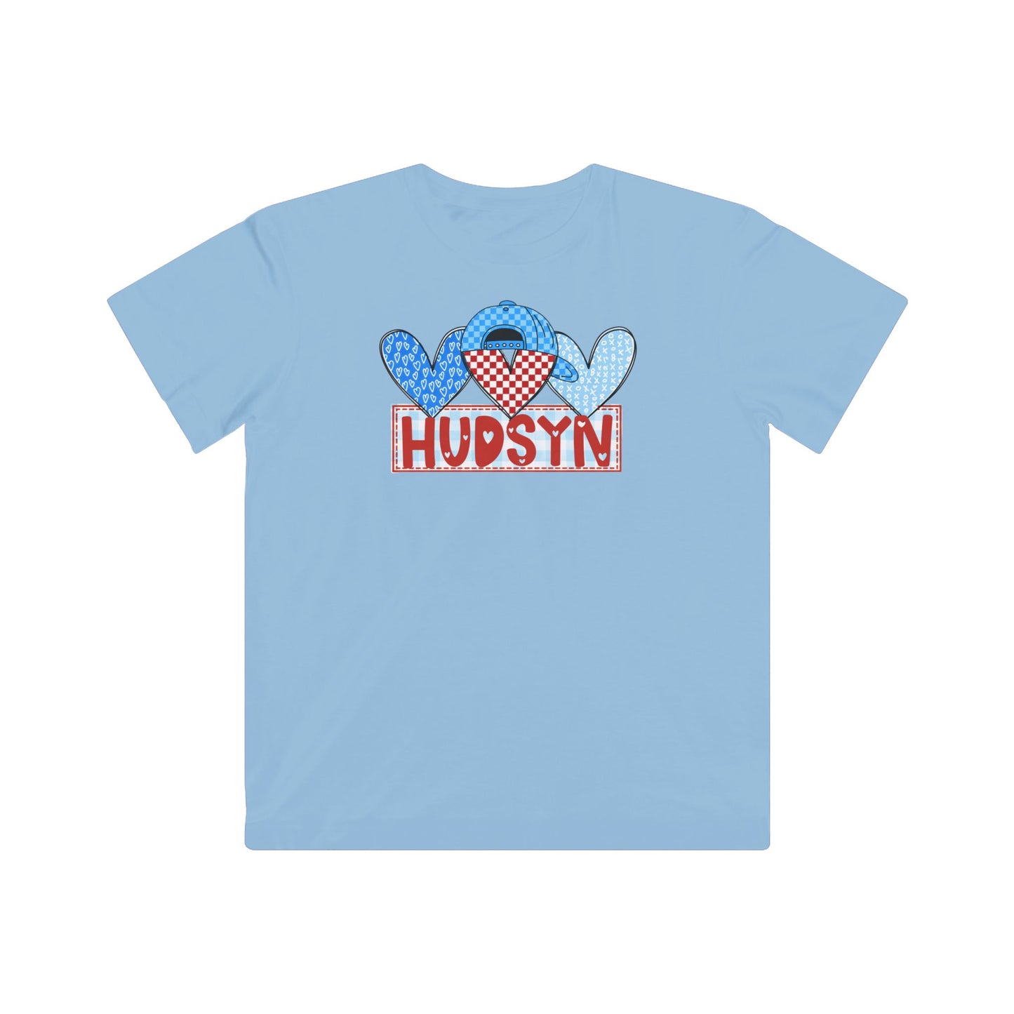 Kids Patriotic Heart Tee — 'Hudsyn' Red, White & Blue Graphic