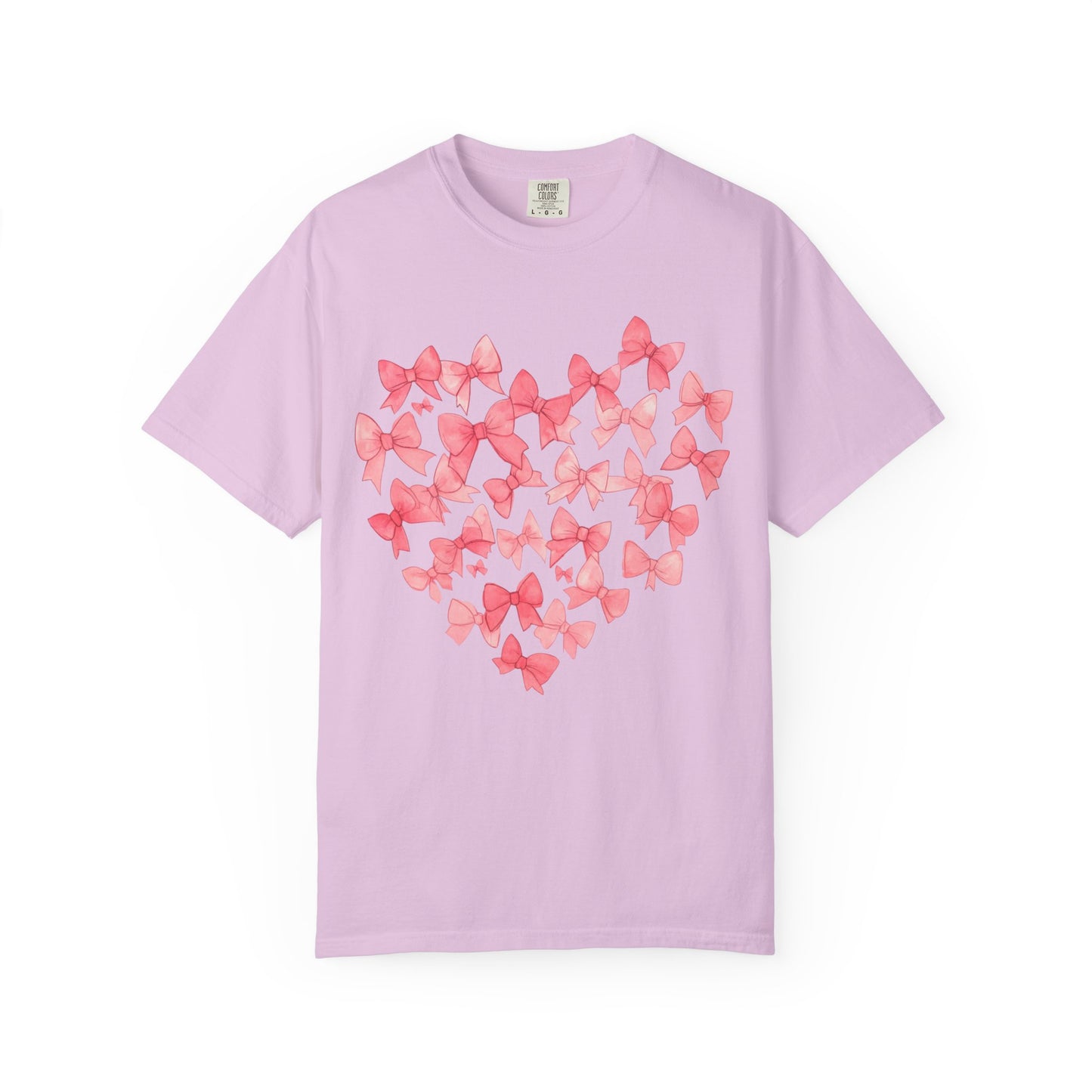 Butterfly Heart T-Shirt — Pink Watercolor Bow Heart Tee