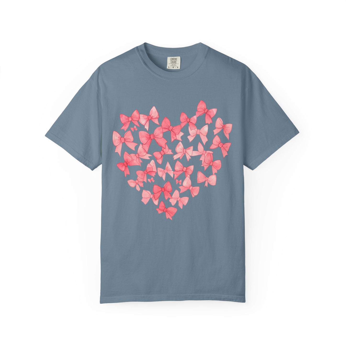Butterfly Heart T-Shirt — Pink Watercolor Bow Heart Tee