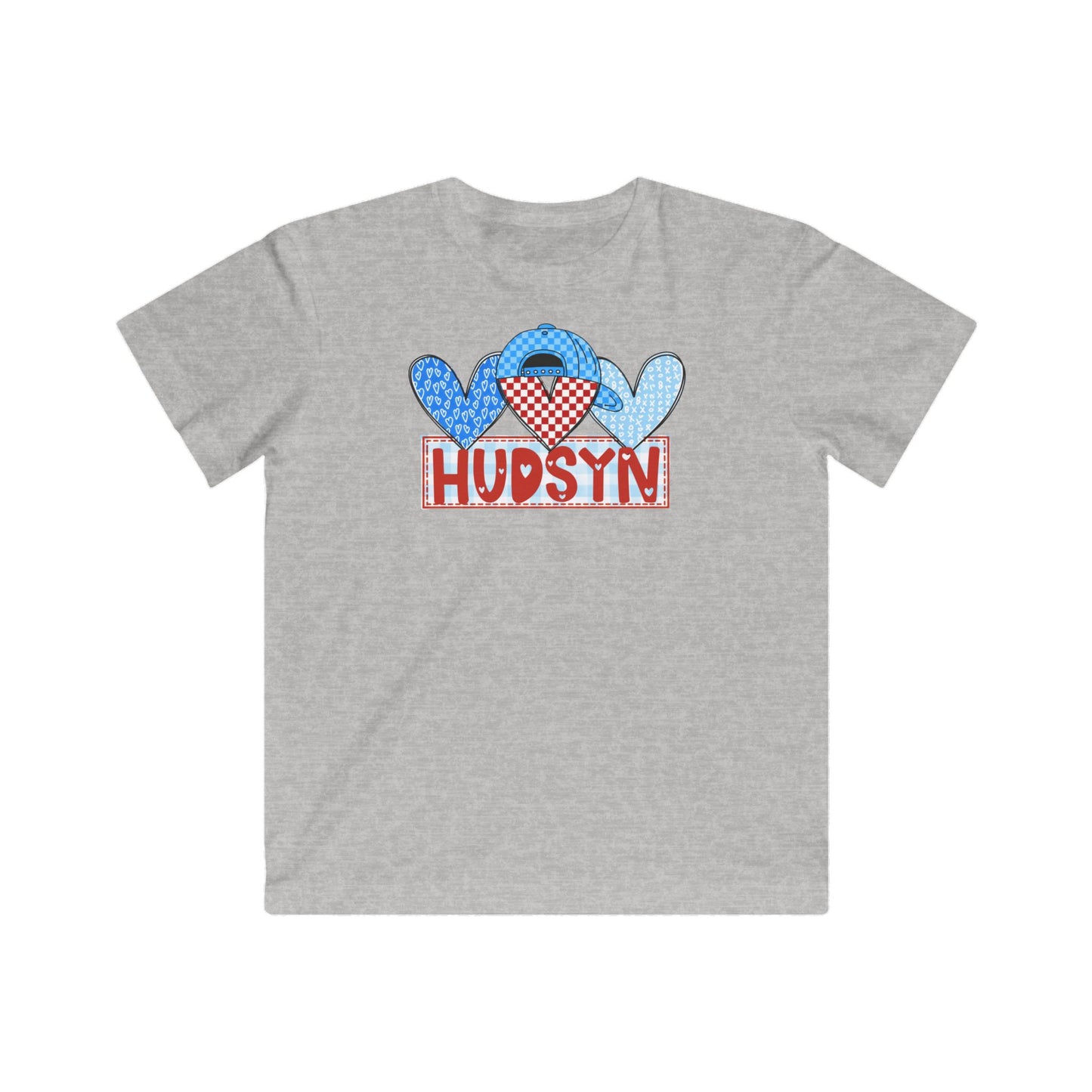 Kids Patriotic Heart Tee — 'Hudsyn' Red, White & Blue Graphic
