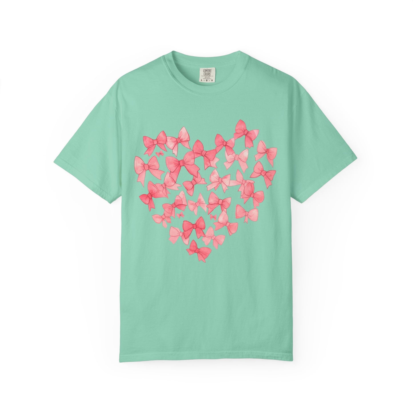 Butterfly Heart T-Shirt — Pink Watercolor Bow Heart Tee