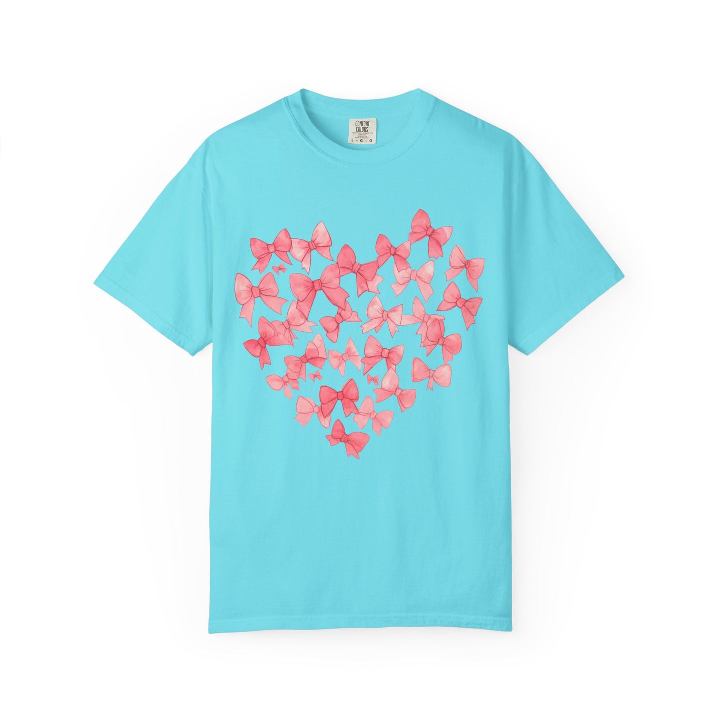 Butterfly Heart T-Shirt — Pink Watercolor Bow Heart Tee