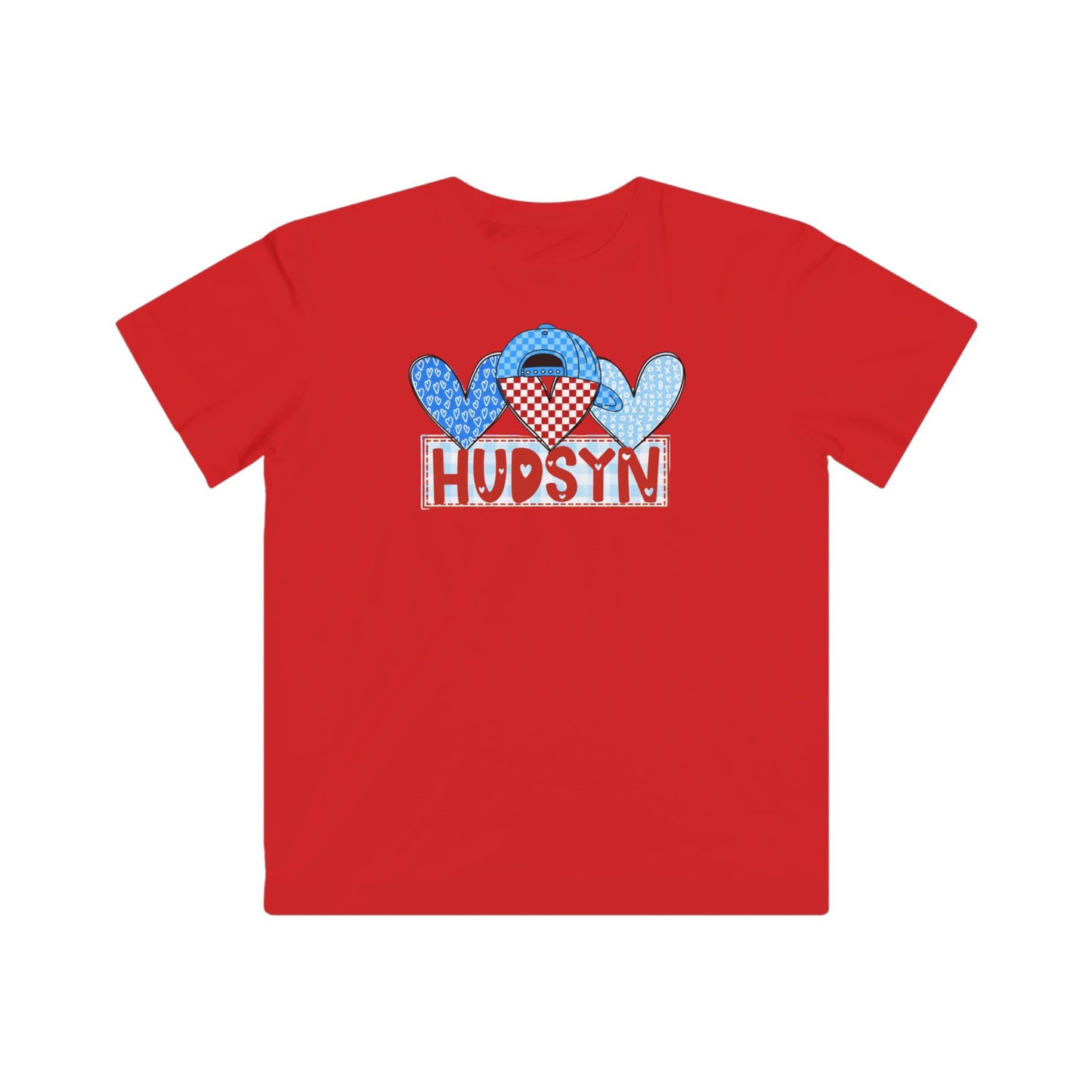 Kids Patriotic Heart Tee — 'Hudsyn' Red, White & Blue Graphic