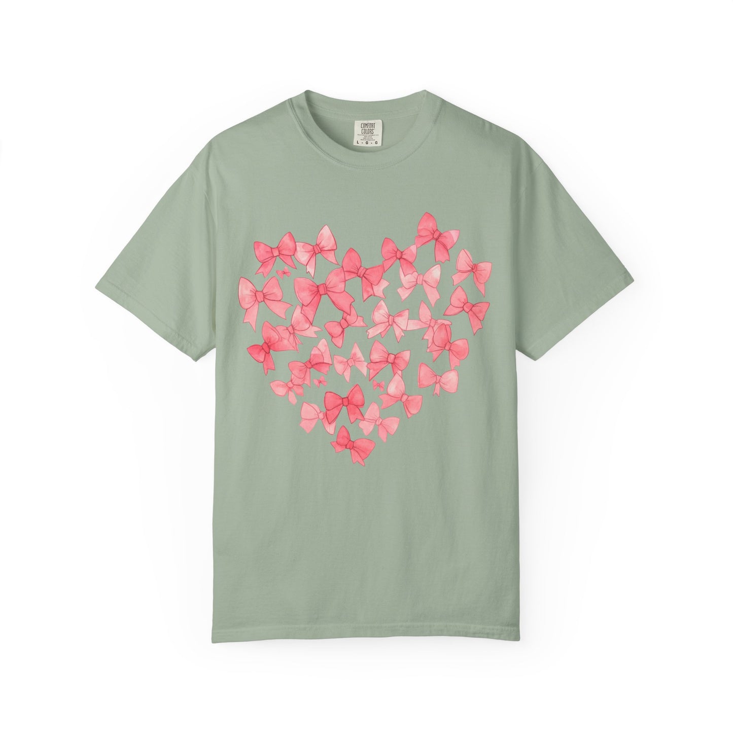 Butterfly Heart T-Shirt — Pink Watercolor Bow Heart Tee