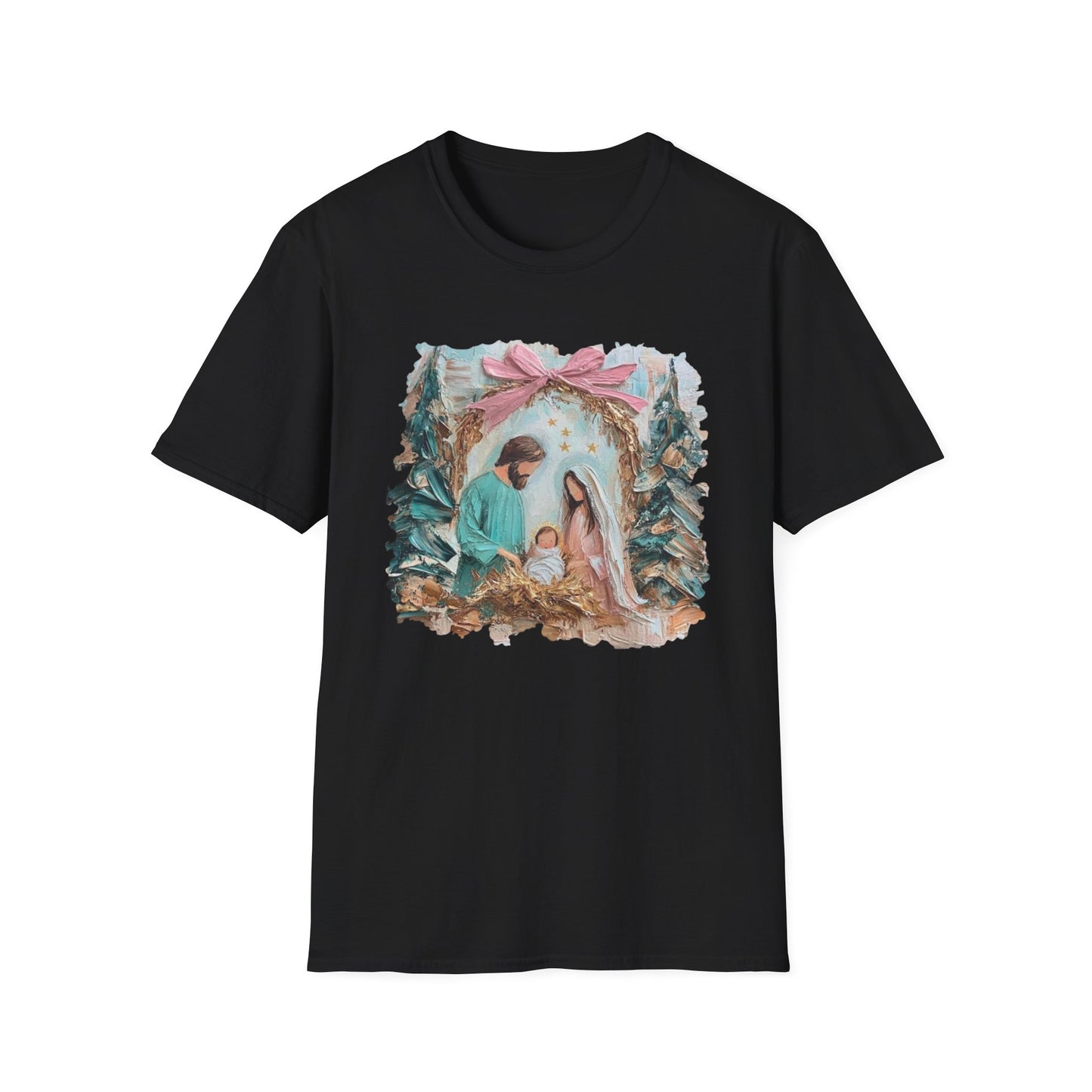 Nativity Scene T-Shirt — Mary, Joseph & Baby Jesus Christmas Tee