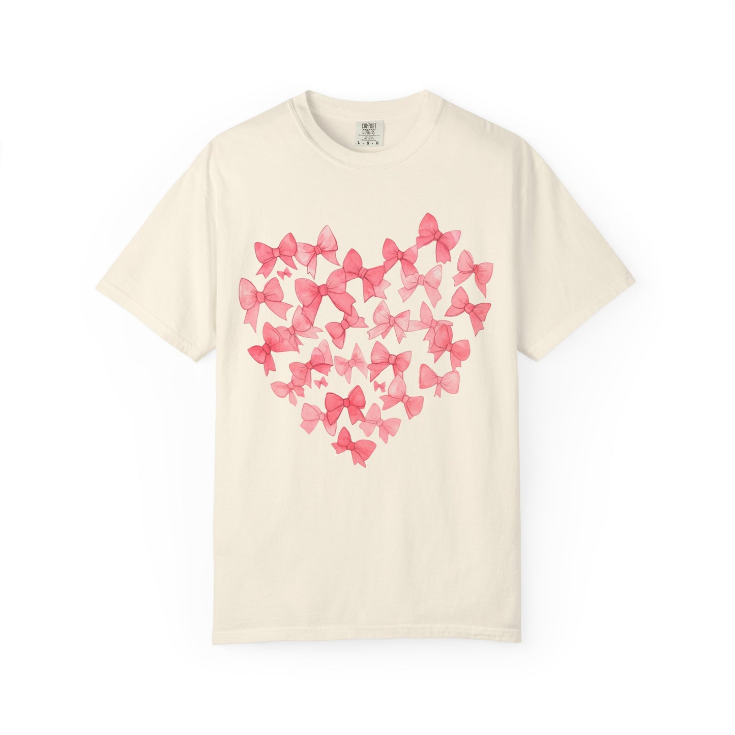 Butterfly Heart T-Shirt — Pink Watercolor Bow Heart Tee