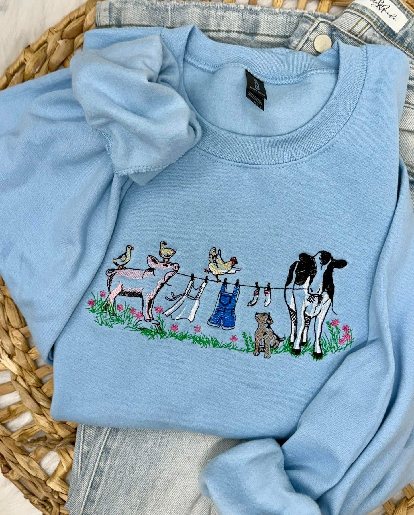 Farm Chores EmbroideredCrewneck